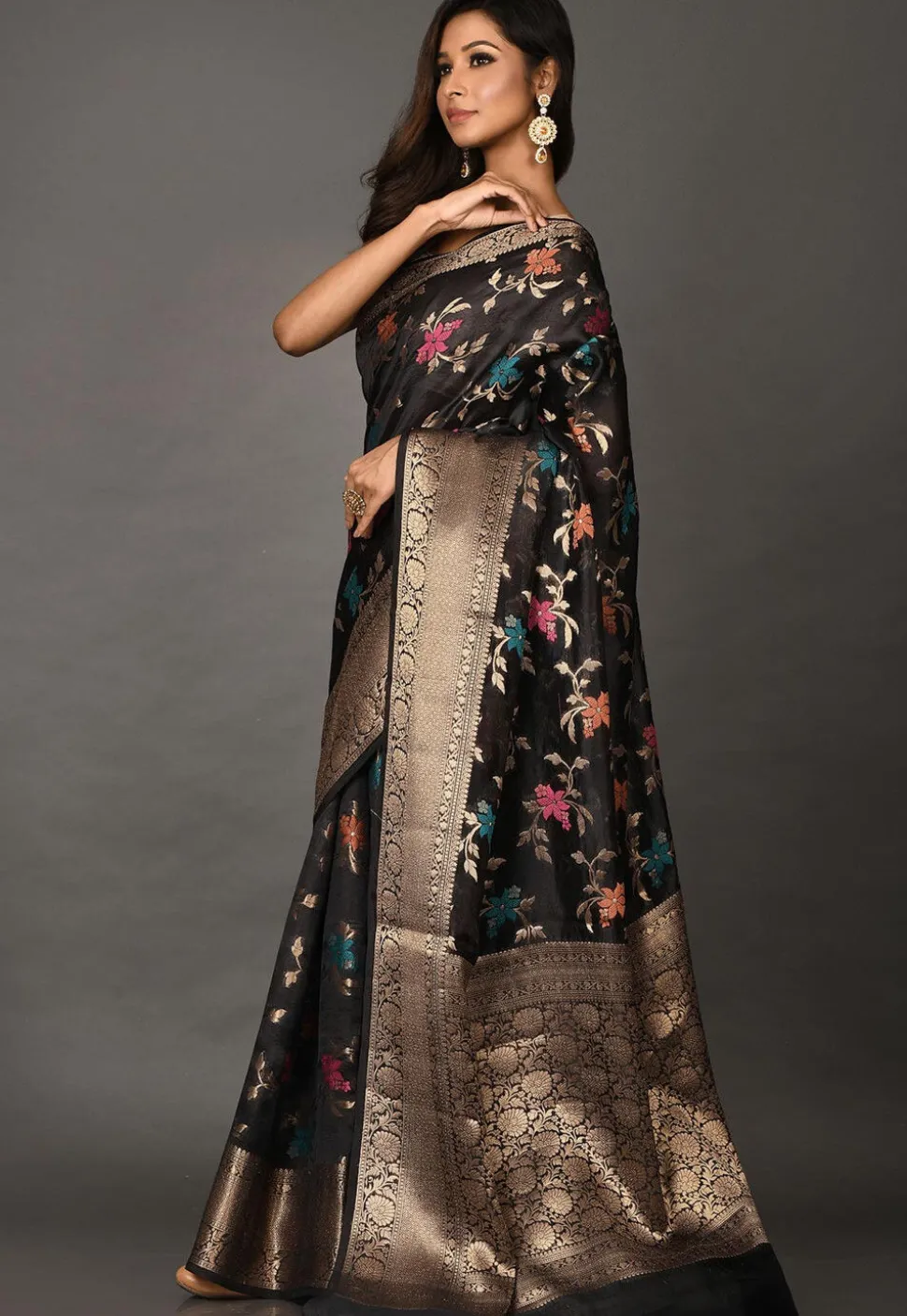 Banarasi Silk Saree in Black