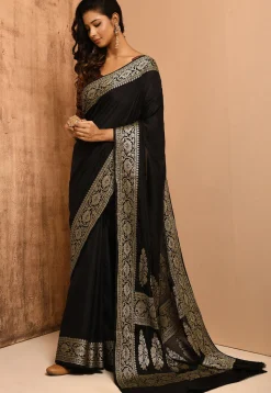 Banarasi Silk Saree in Black