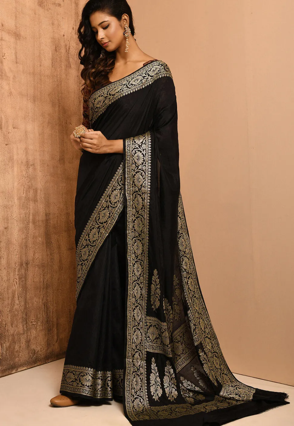 Banarasi Silk Saree in Black