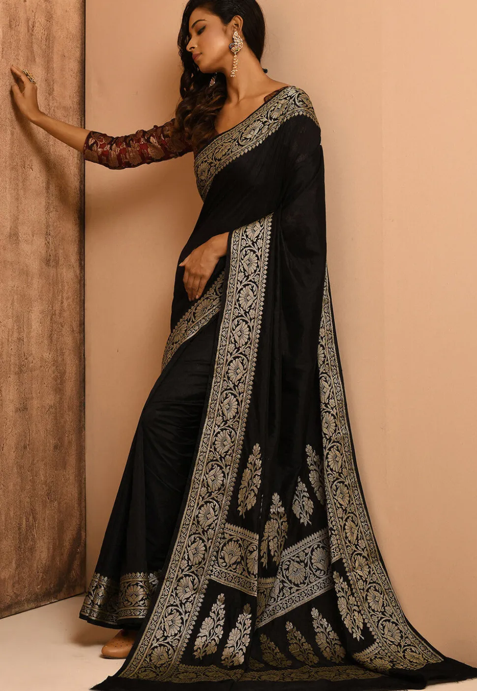 Banarasi Silk Saree in Black