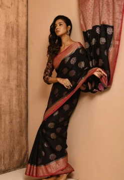 Banarasi Silk Saree in Black