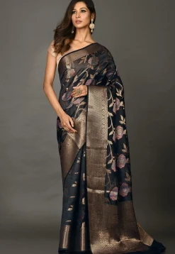Banarasi Silk Saree in Black