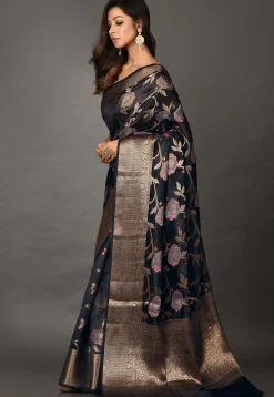 Banarasi Silk Saree in Black