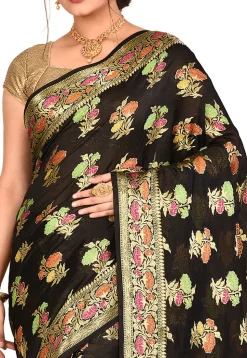 Banarasi Silk Saree in Black