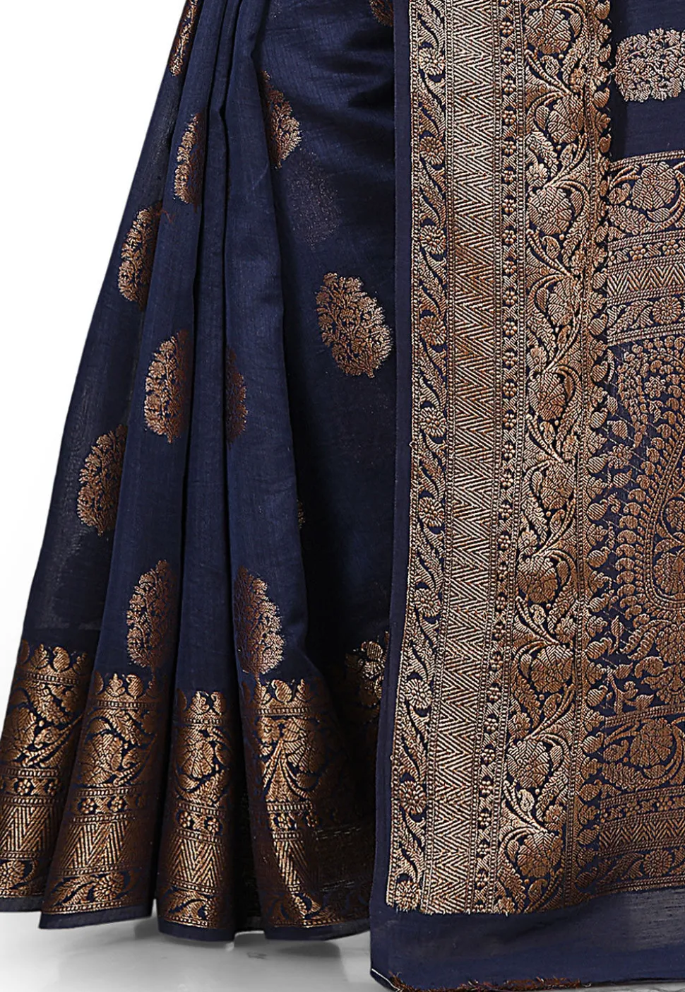 Banarasi Silk Saree in Dark Blue