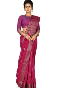 Banarasi Silk Saree in Fuchsia