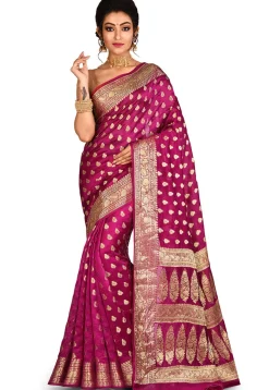 Banarasi Silk Saree in Fuchsia