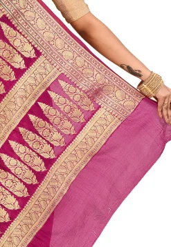 Banarasi Silk Saree in Fuchsia