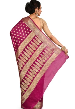 Banarasi Silk Saree in Fuchsia