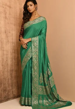 Banarasi Silk Saree in Green