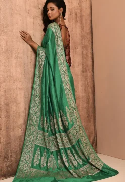 Banarasi Silk Saree in Green