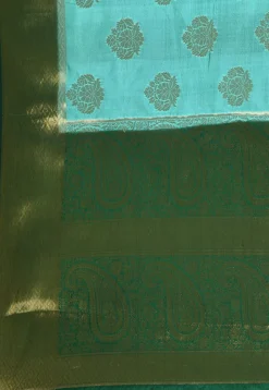 Banarasi Silk Saree in Light teal green