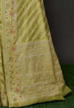 Banarasi Silk Saree in Light Green