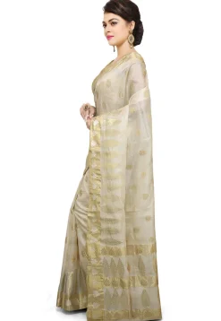 Banarasi Silk Saree in Off White