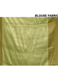 Banarasi Silk Saree in Olive Green