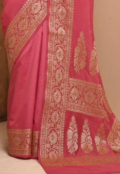 Banarasi Silk Saree in Peach