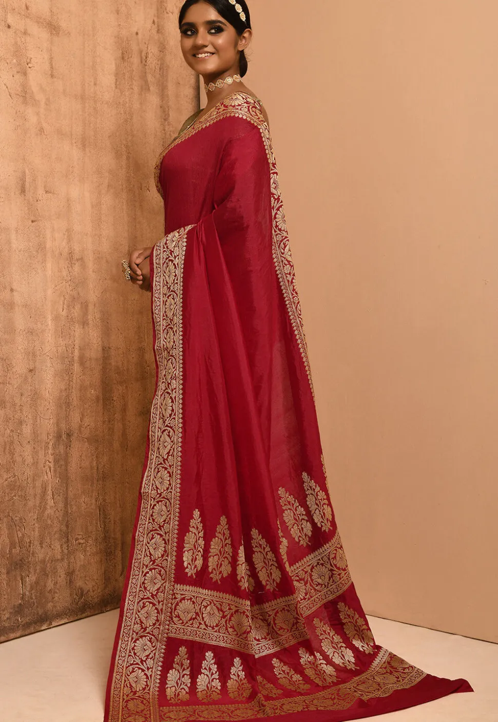 Banarasi Silk Saree in Red