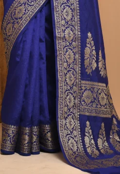 Banarasi Silk Saree in Royaal Blue