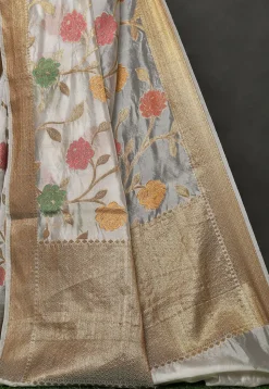 Banarasi Silk Saree in White