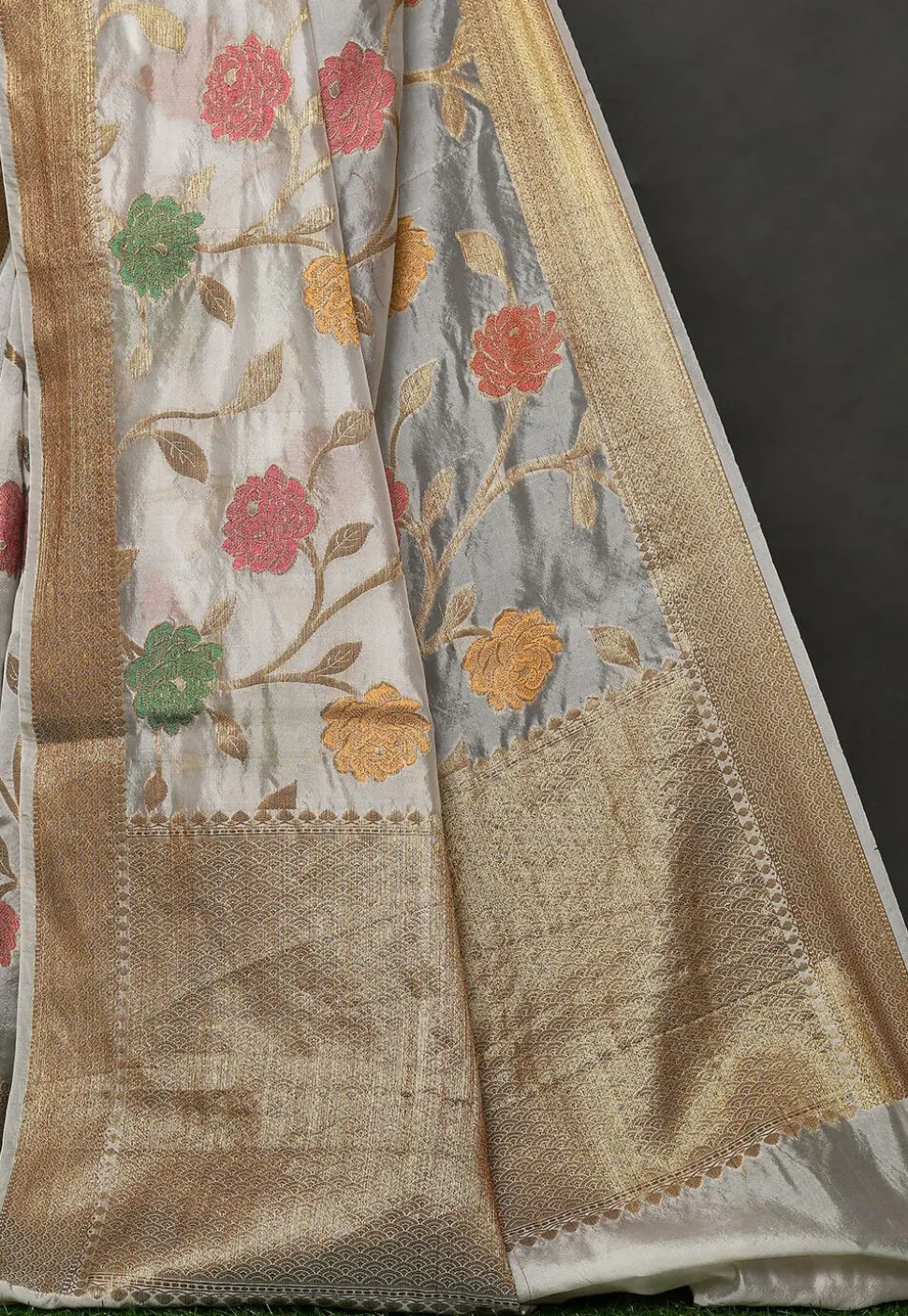 Banarasi Silk Saree in White