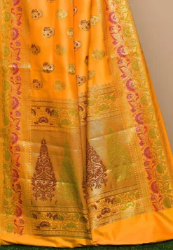 Banarasi Silk Saree in Yellow