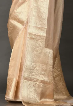 Banarasi Tissue Silk Saree in Golden