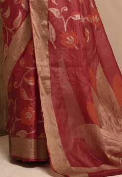 Banarasi Tussar Silk Saree in Maroon