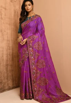 Banarasi Tussar Silk Saree in Pink