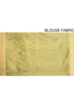 Banarasi Tussar Silk Saree in Olive Green