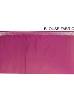 Banarasi Woven Georgette Saree in Magenta