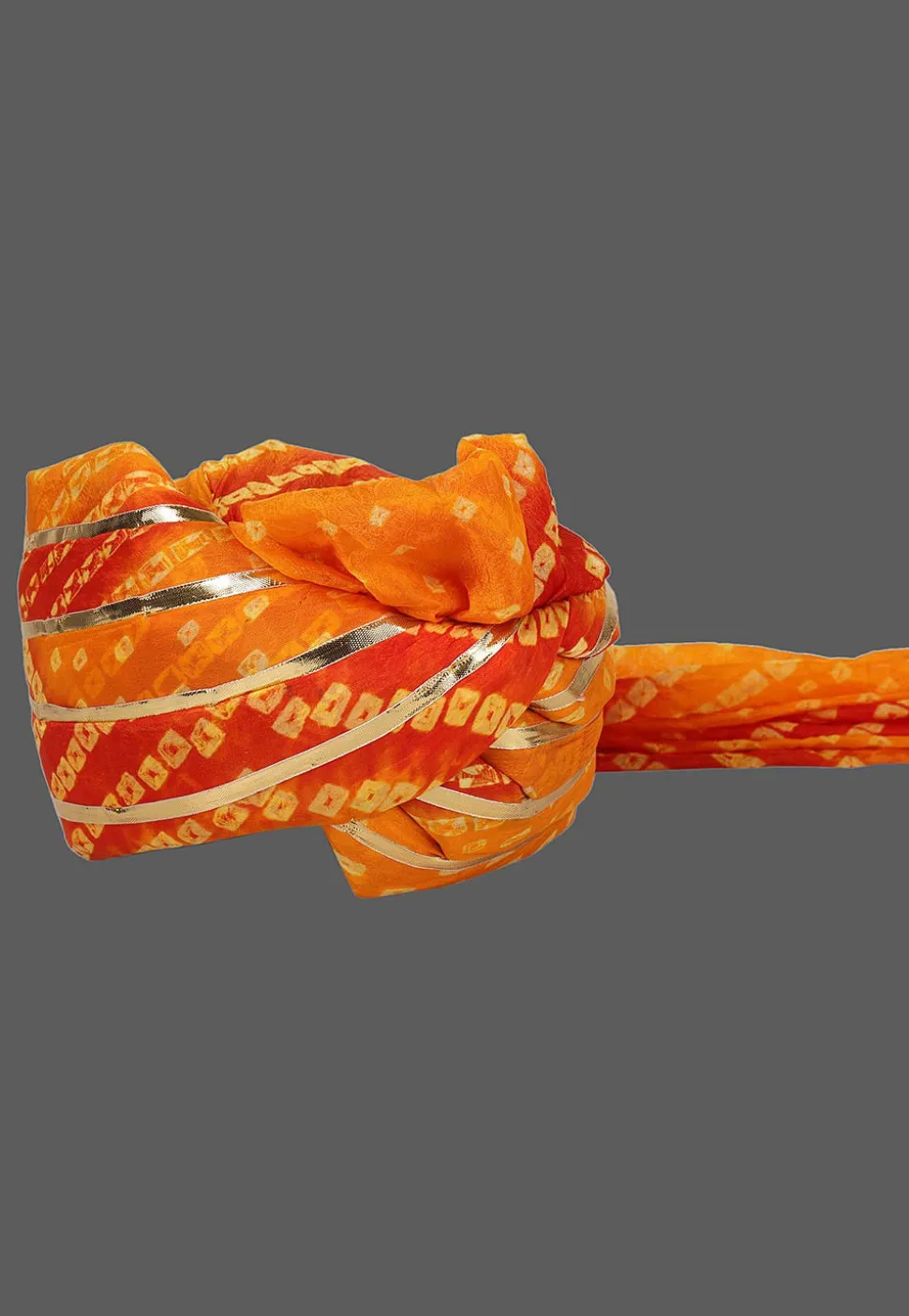Bandhej Art Silk Kids Turban in Orange