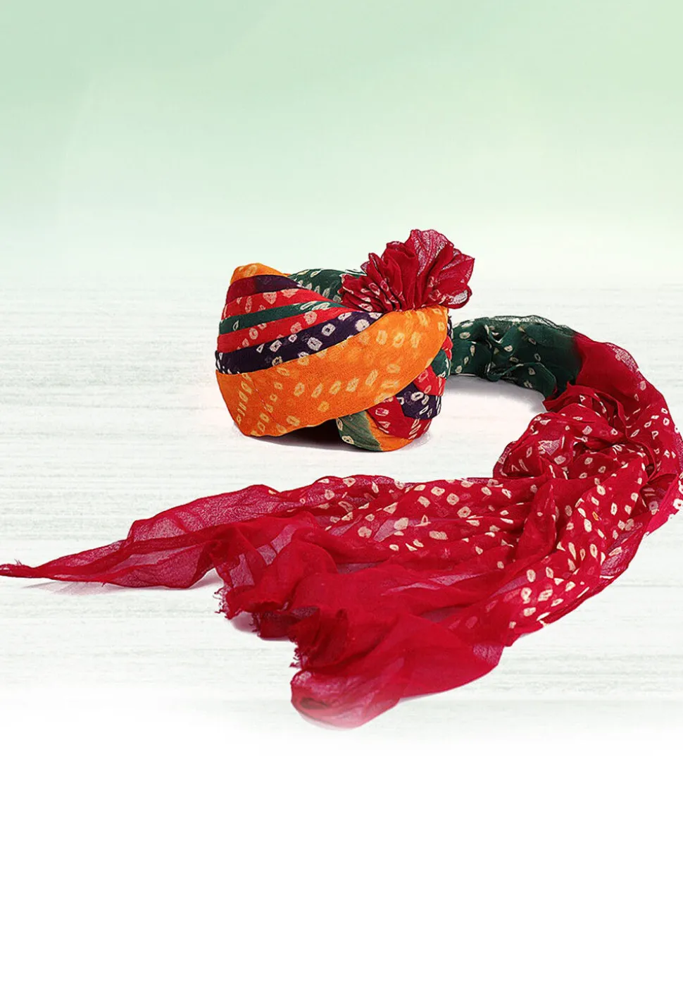 Bandhej Printed Cotton Kids Turban in Multicolor