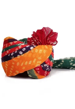Bandhej Printed Cotton Unisex Turban in Multicolor