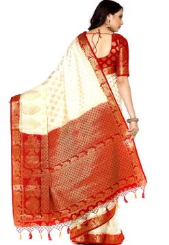 Bangalore Silk Saree in Cream