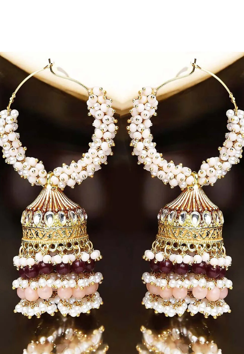 Beaded Jhumka Style Earrings