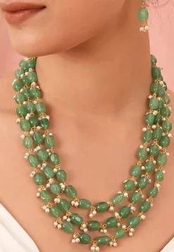 Beaded Layered Necklace Set