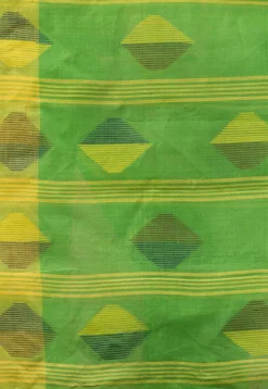 Bengal Handloom Pure Cotton Jamdani Saree in Light Green