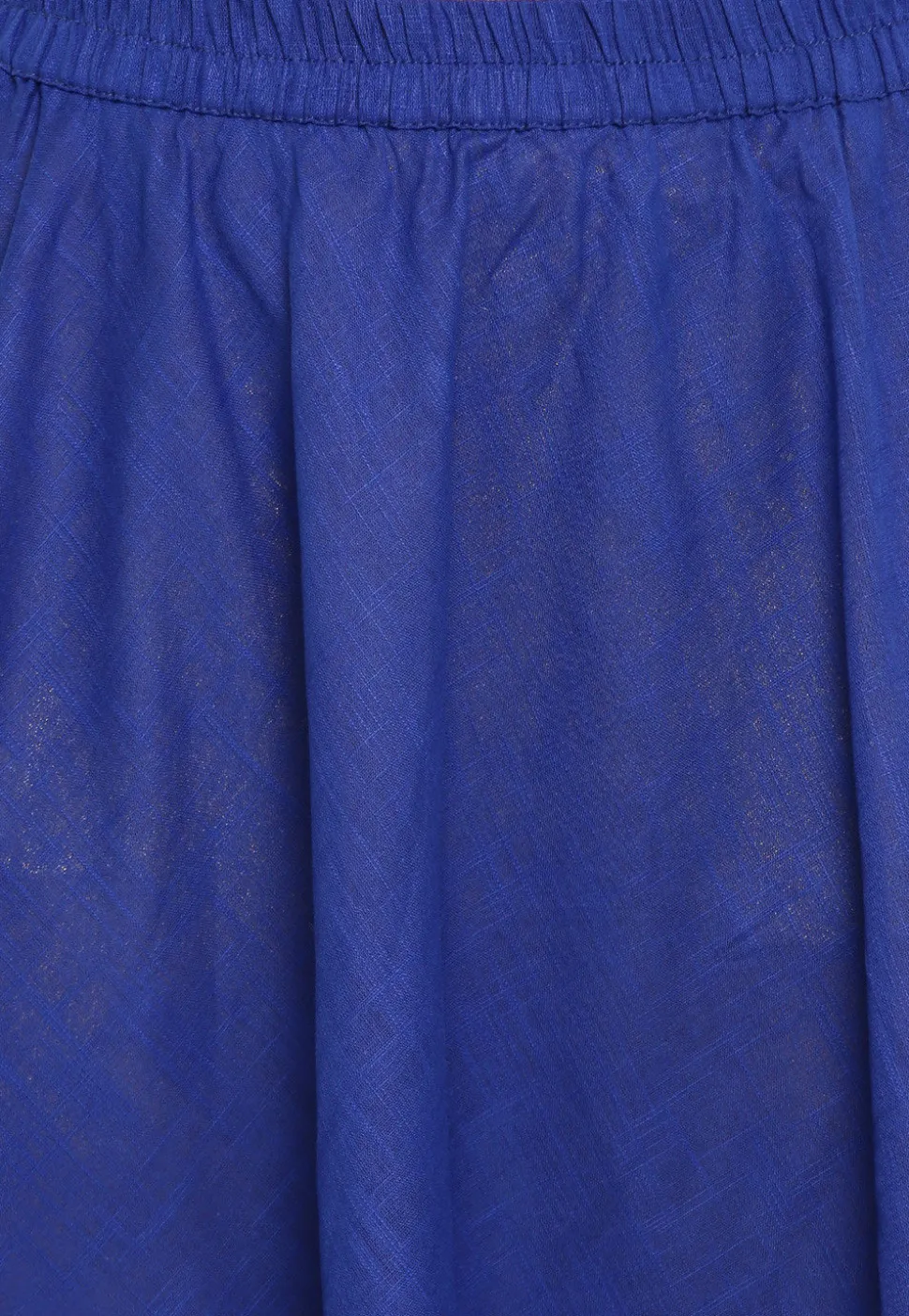 Block Printed Cotton Skirt in Dark Blue