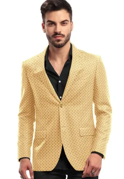 Brocade Blazer in Beige