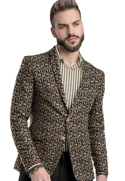 Brocade Blazer in Black