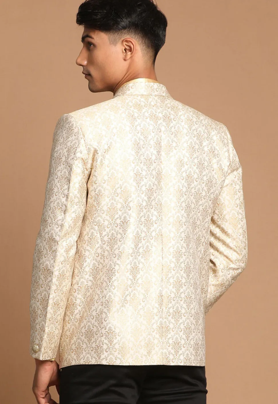 Brocade Blazer in Cream