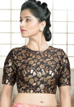 Brocade Blouse in Black