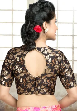 Brocade Blouse in Black