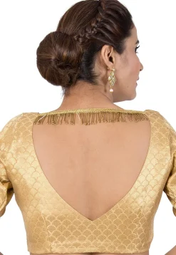 Brocade Blouse in Golden