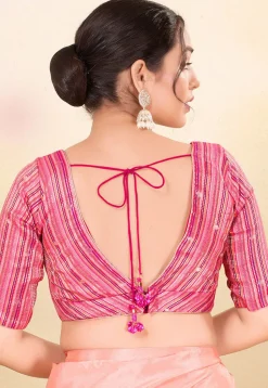 Brocade Blouse in Pink