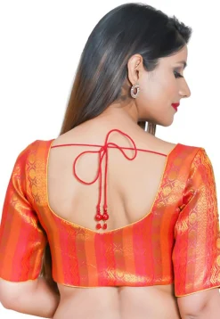 Brocade Blouse in Red