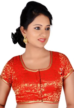 Brocade Blouse in Red