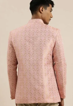 Brocade Jodhpuri Jacket in Pink