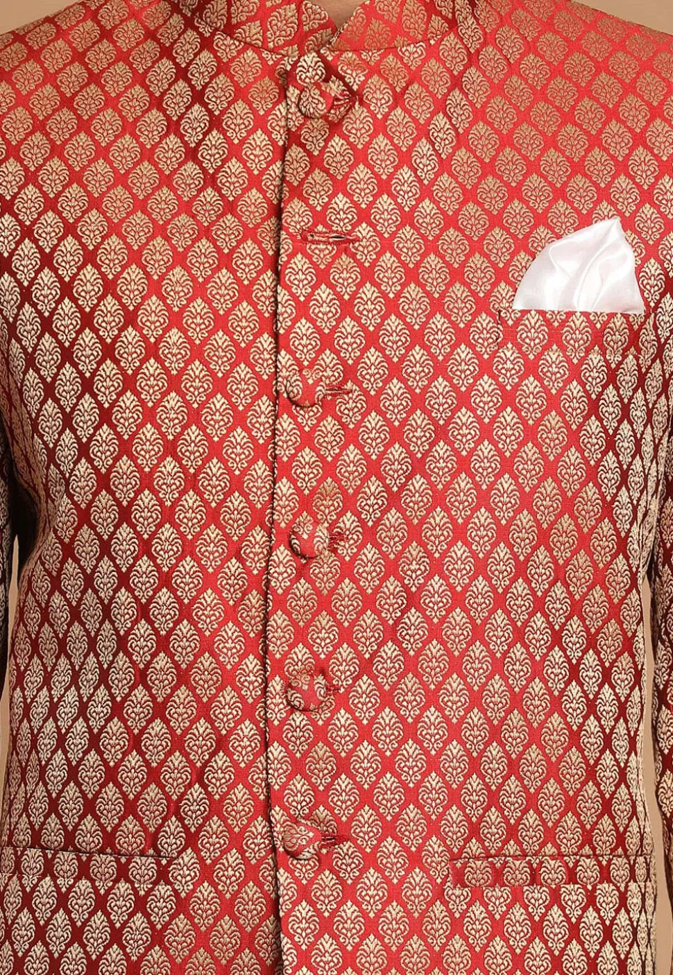 Brocade Jodhpuri Jacket in Maroon