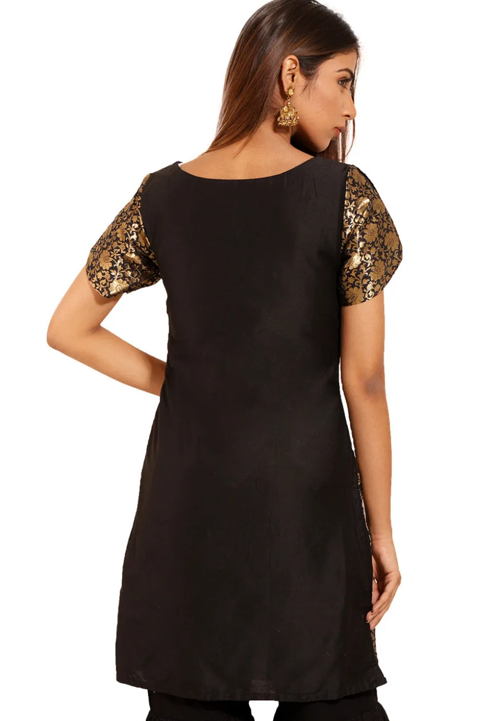 Brocade Kurti in Black